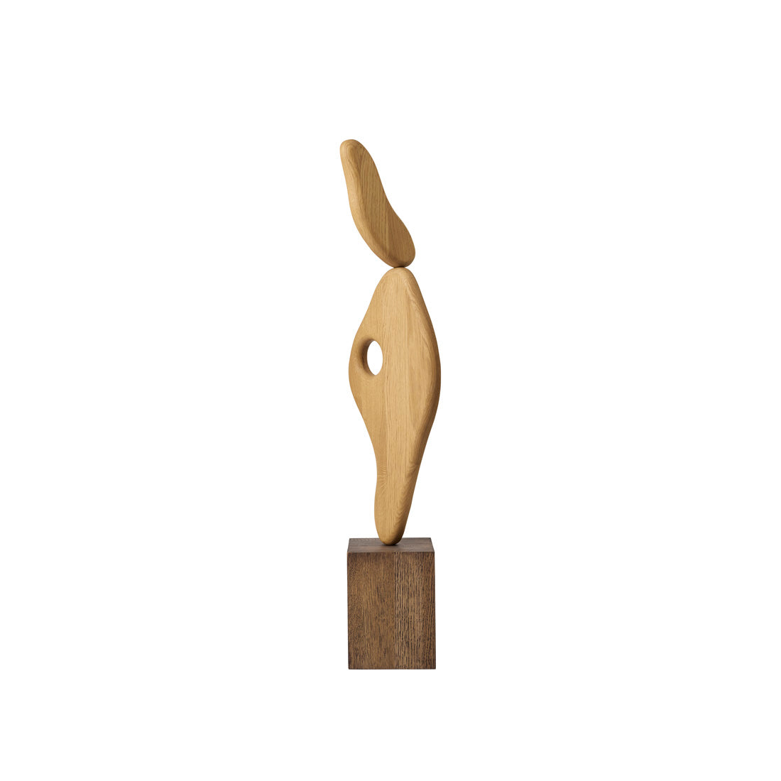 Balance Sculpture in oiled and lacquered oak by Kristina Dam Studio