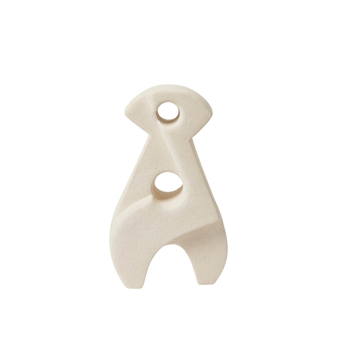 Aspect Sculpture in beige earthenware by Kristina Dam Studio