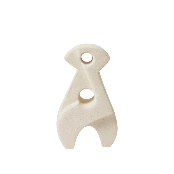 Aspect Sculpture in beige earthenware by Kristina Dam Studio