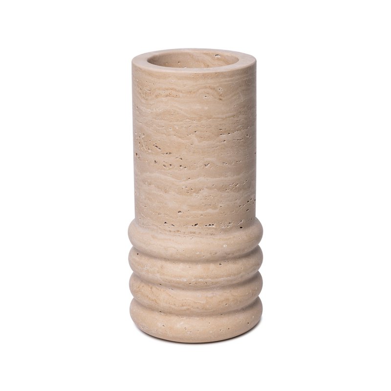 Molí Vase in travertine